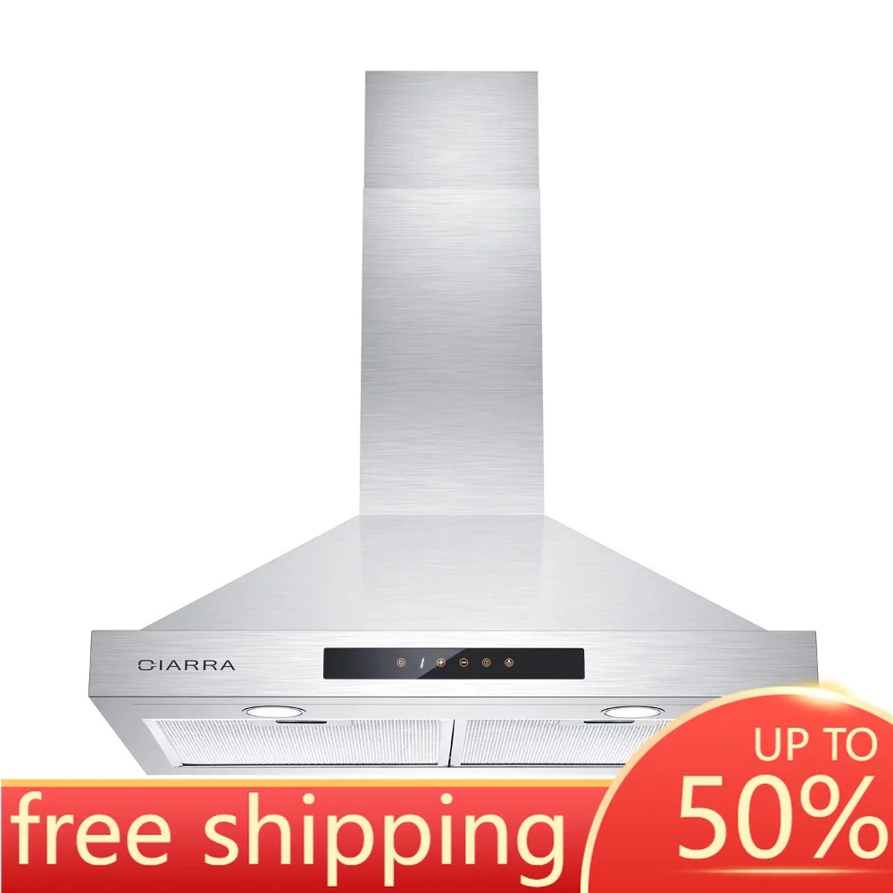 Настенная вытяжка CIARRA 30 в 450 CFM кухонная вытяжка из нержавеющей стали, с каналом и без кабеля, CAS30875
Настенная вытяжка CIARRA 30 в 450 CFM кухонная вытяжка из нержавеющей стали, с каналом и без кабеля, CAS30875