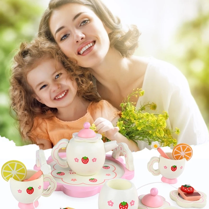 Tea Party Set for Kid Pretend Kitchen Toy Wood Accessory for Toddlers
Tea Party Set for Kid Pretend Kitchen Toy Wood Accessory for Toddlers