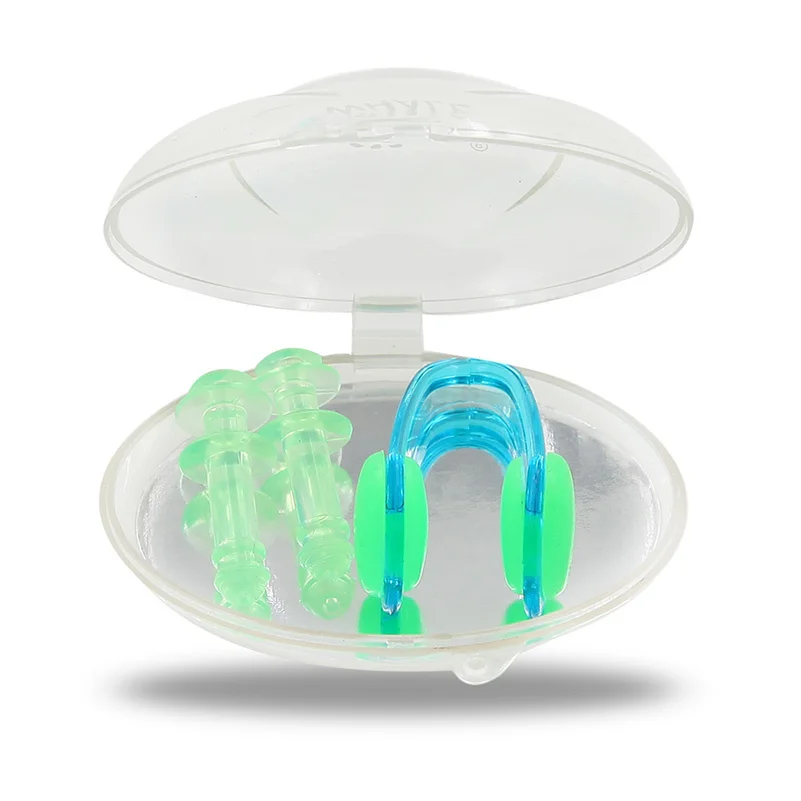 3 pcs/Lot High Elasticity Soft Swim waterproof Silicone Earplug nose clip set Surf Swimming Pool Accessories adult diving + case
3 pcs/Lot High Elasticity Soft Swim waterproof Silicone Earplug nose clip set Surf Swimming Pool Accessories adult diving + case