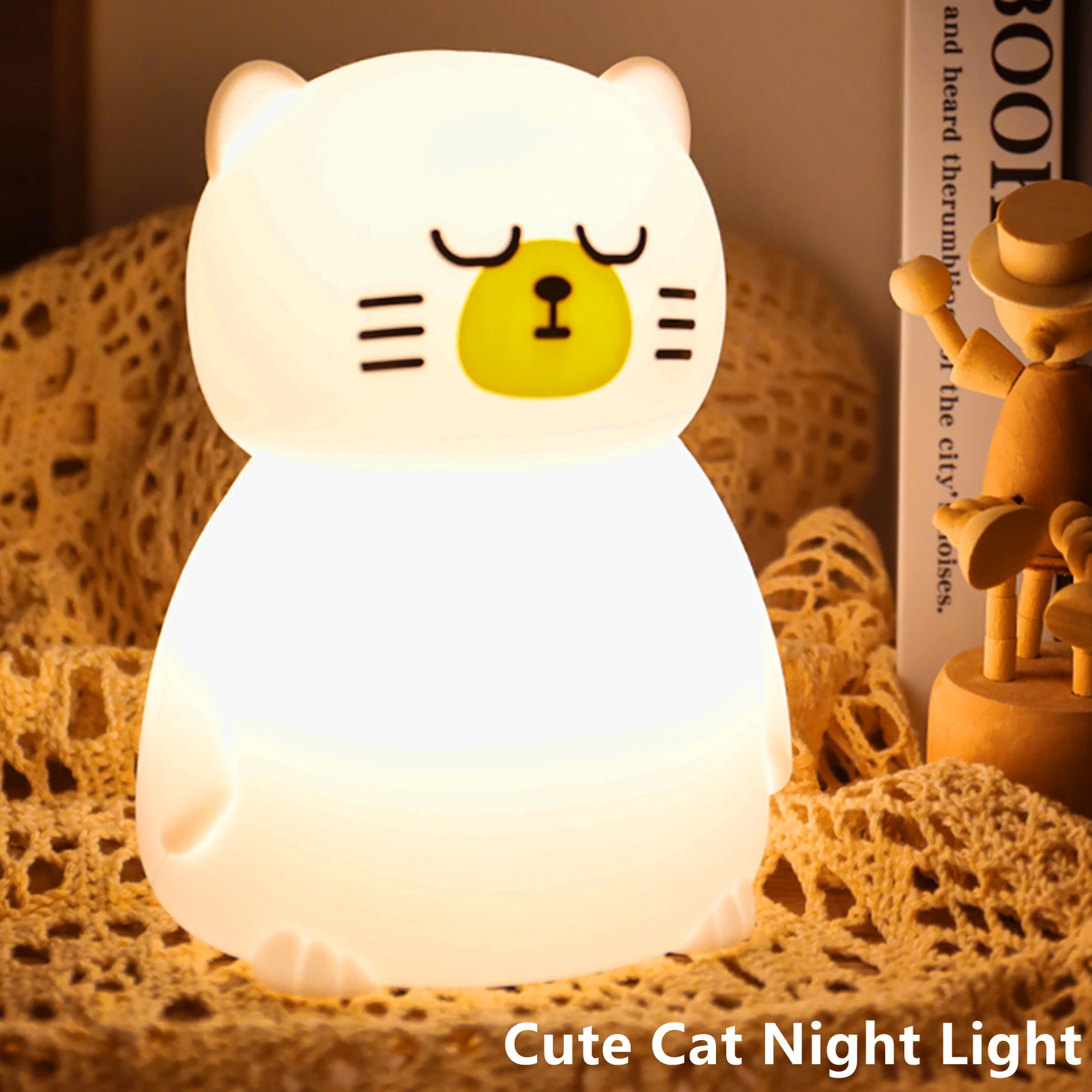 AXX Cute Night Light for Kids, Eye-caring LED Kids Night Lamp, Rechargeable Silicone, Dimmable Brightness, Kawaii Room Decor
AXX Cute Night Light for Kids, Eye-caring LED Kids Night Lamp, Rechargeable Silicone, Dimmable Brightness, Kawaii Room Decor