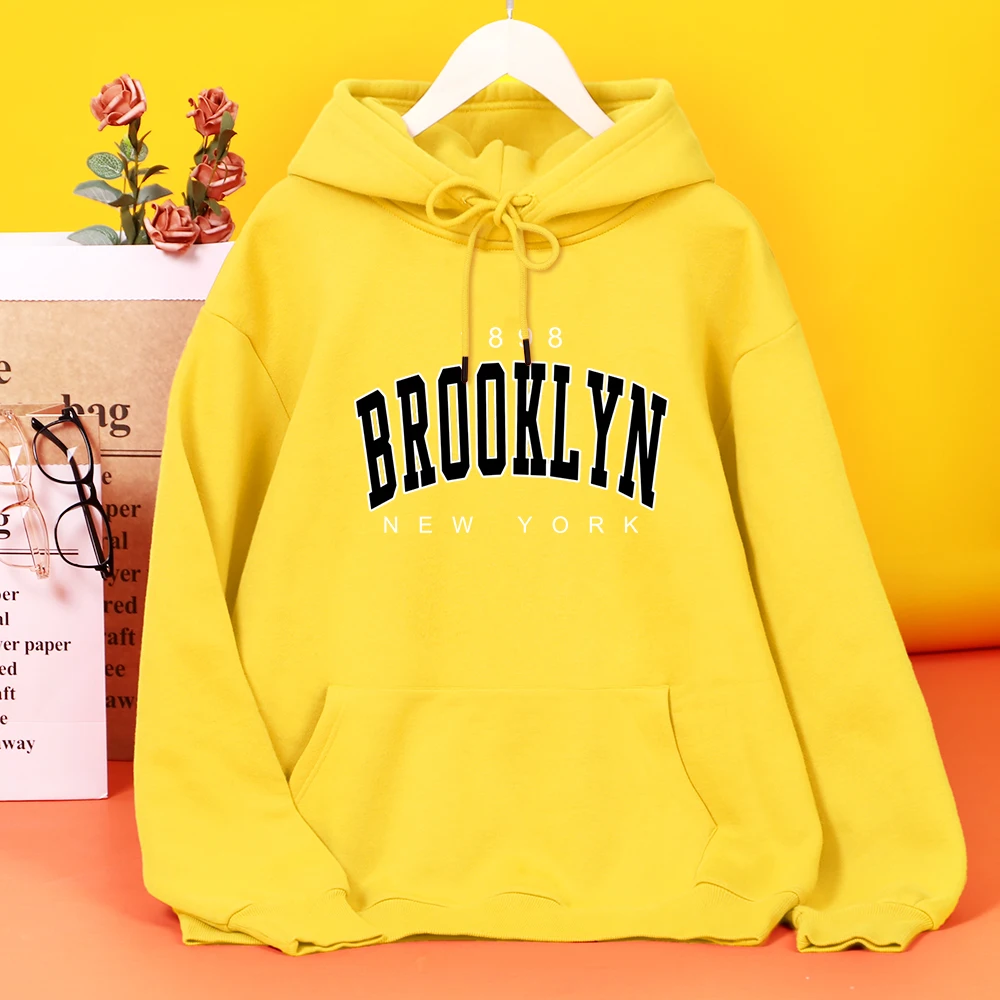 1898 Brooklyn New York Printing Female Hoodie Simplicity Casual Hoody Creativity Loose Streetwear Hipster Fleece Hooded Female 
1898 Brooklyn New York Printing Female Hoodie Simplicity Casual Hoody Creativity Loose Streetwear Hipster Fleece Hooded Female