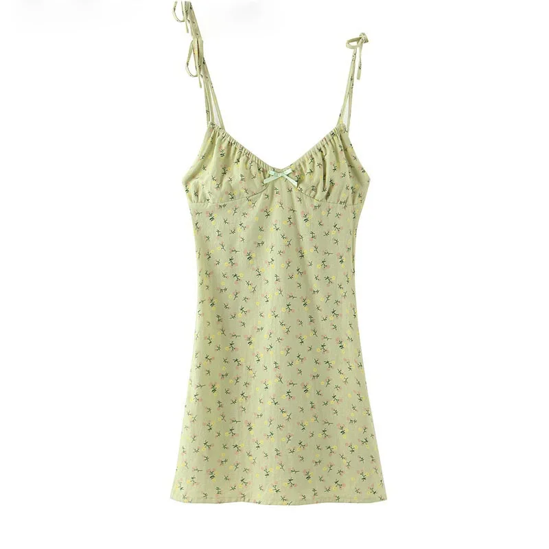 Hot Sale Chu Sau beauty New Casual Chic Floral Print Sling Mini Dress Women Holiday Bow V-neck Dress Summer Sexy Backless
Hot Sale Chu Sau beauty New Casual Chic Floral Print Sling Mini Dress Women Holiday Bow V-neck Dress Summer Sexy Backless