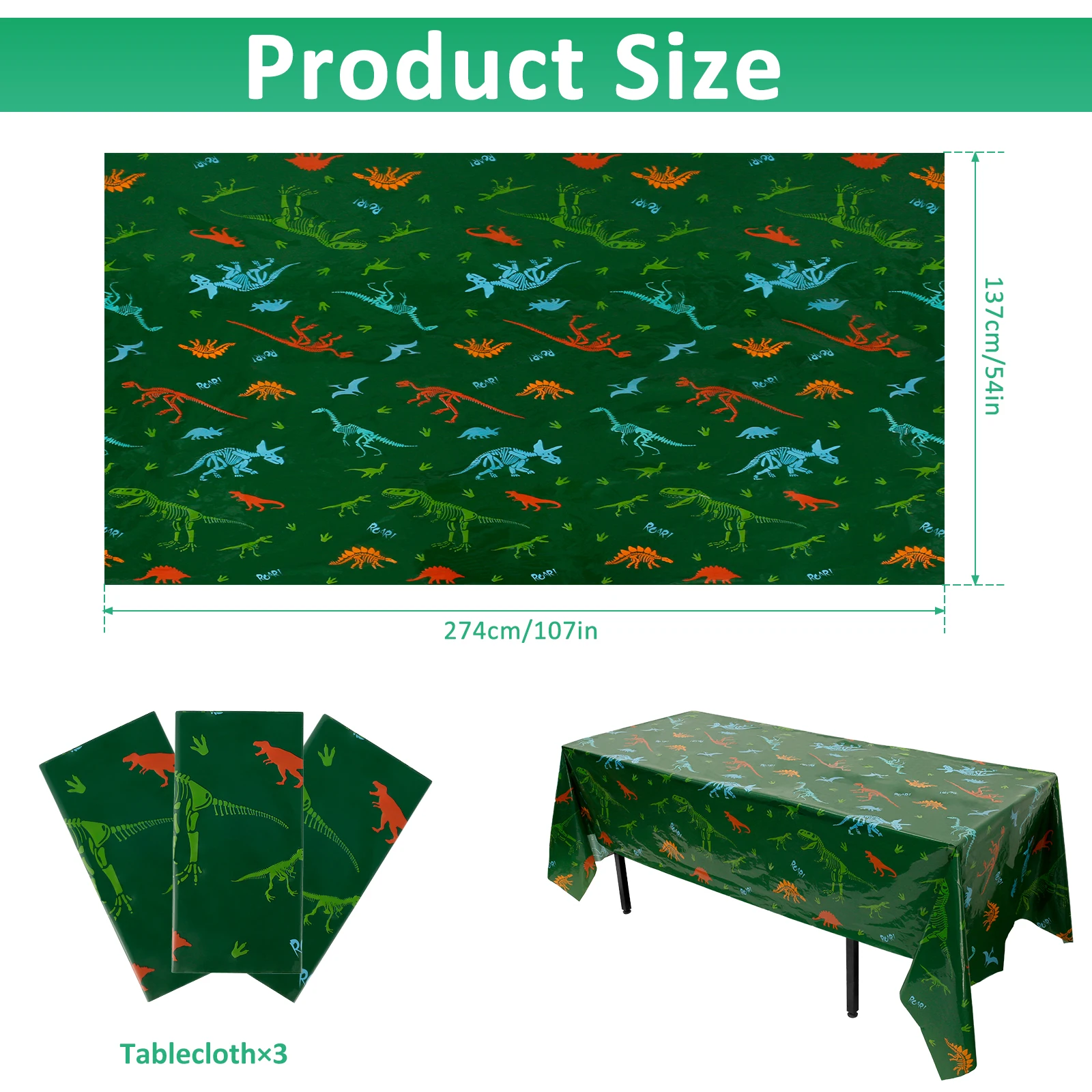 3Pcs Dinosaur Party Tablecloths Plastic Dinosaur Party Table Covers Waterproof Oil-proof Dinosaur Plastic Reusable Decorative
3Pcs Dinosaur Party Tablecloths Plastic Dinosaur Party Table Covers Waterproof Oil-proof Dinosaur Plastic Reusable Decorative