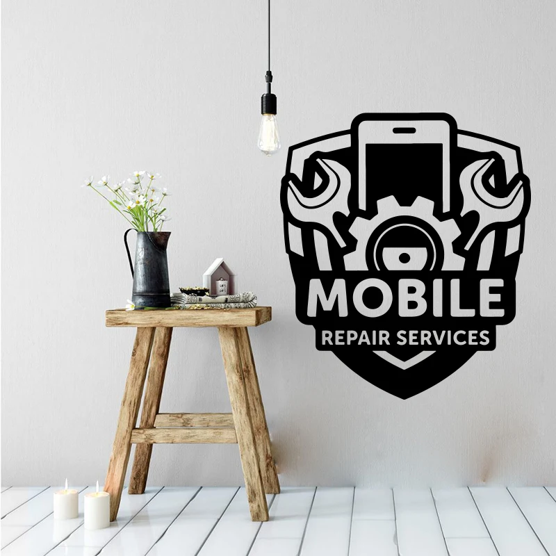 Cellphone Repair Service Shop Wall Sticker Business Mobile Phone Gear Screwdriver Tools Wall Decal Vinyl Home Window Decor SY328
Cellphone Repair Service Shop Wall Sticker Business Mobile Phone Gear Screwdriver Tools Wall Decal Vinyl Home Window Decor SY328