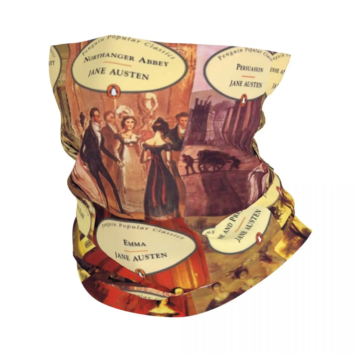 

Винтажная книжная Зимняя повязка на голову Jane Austen, шейный обогреватель для мужчин и женщин, походный кемпинговый шарф-труба, бандана для лица, гетры