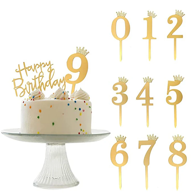 1PC Acrylic Cake Decoration Birthday Party Gold Silver Glitter Crown Digital Acrylic Cake Inserts Baking Dessert Decoration
1PC Acrylic Cake Decoration Birthday Party Gold Silver Glitter Crown Digital Acrylic Cake Inserts Baking Dessert Decoration