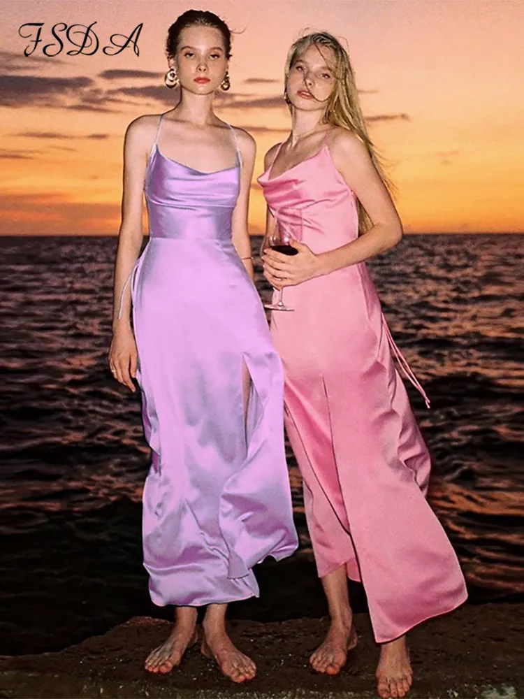 FSDA Summer 2022 Satin Party Dress Bodycon Halter Neck Midi Beach Black Sexy Elegant Dresses Women Club Backless Sleeveless
FSDA Summer 2022 Satin Party Dress Bodycon Halter Neck Midi Beach Black Sexy Elegant Dresses Women Club Backless Sleeveless