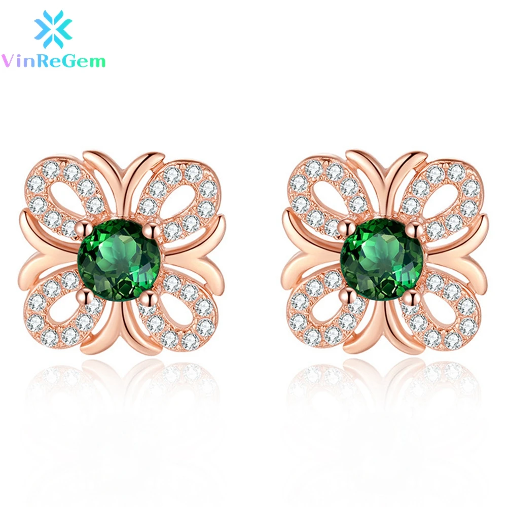 Vinregem 9K Rose Gold Round 4MM Emerald Simulated Moissanite Flowers Studs Earrings for Women Vintage Jewelry Dropshipping AU375
Vinregem 9K Rose Gold Round 4MM Emerald Simulated Moissanite Flowers Studs Earrings for Women Vintage Jewelry Dropshipping AU375