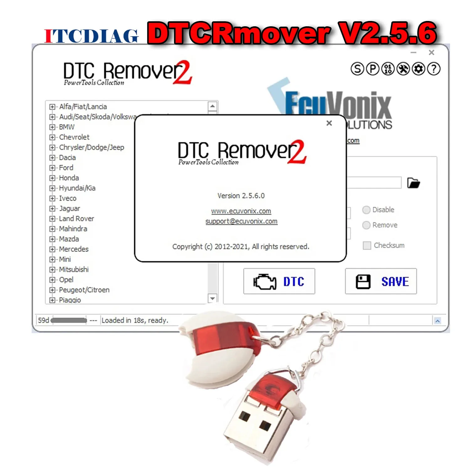 V2.5.6 DTCRemover 2 Устройство для удаления DTC Выключение Удаление программного