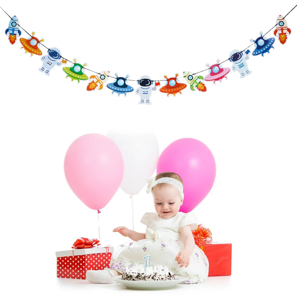 1PC Decorative String Banner Cartoon Birthday Banner Photo Prop Banner Outer Space Banner Birthday Bunting Garland
1PC Decorative String Banner Cartoon Birthday Banner Photo Prop Banner Outer Space Banner Birthday Bunting Garland