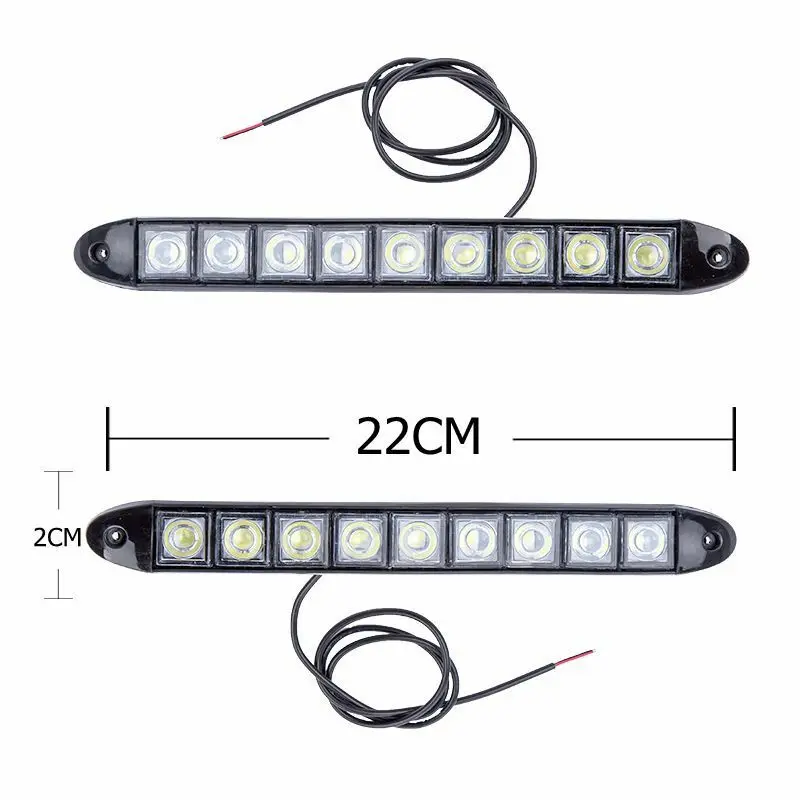 1 Pair 9-LED Flexible White Daytime Running Lights Bar 12V Super Bright Fog Lamp For Off Road Car Trucks Parts
1 Pair 9-LED Flexible White Daytime Running Lights Bar 12V Super Bright Fog Lamp For Off Road Car Trucks Parts