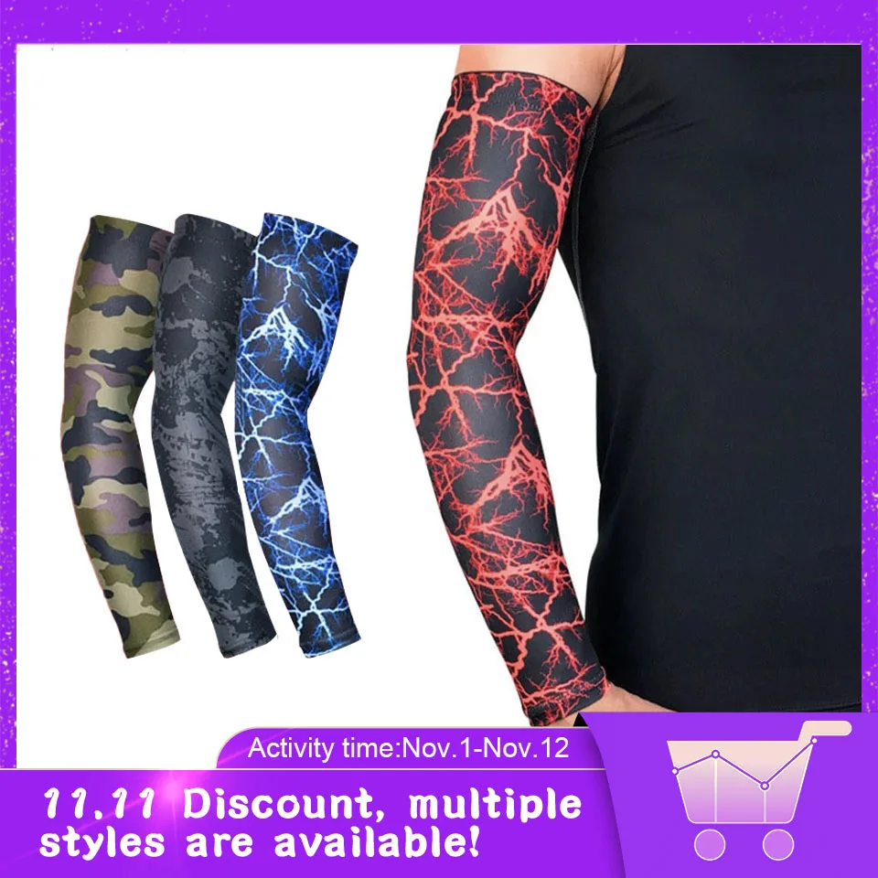 1Pcs Lightning Pattern Sports Arm Guard Basketball Volleyball Arm Sleeves Armband Sport Elastic Elbow Pads Arm Warmers 8 Colors 
1Pcs Lightning Pattern Sports Arm Guard Basketball Volleyball Arm Sleeves Armband Sport Elastic Elbow Pads Arm Warmers 8 Colors