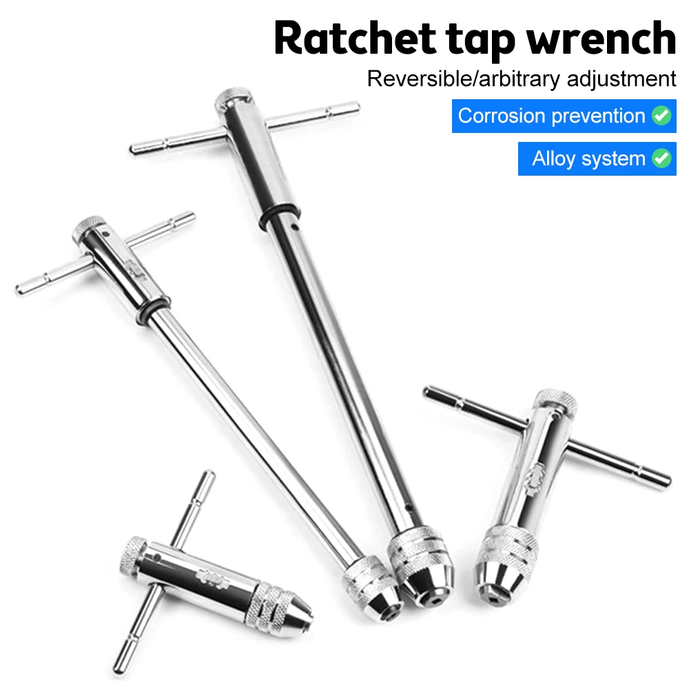 Adjustable Ratchet Tap Wrench Portable Hand-hold Extended Tap Reamer Tap Wrench Household Manual Repair Tools
Adjustable Ratchet Tap Wrench Portable Hand-hold Extended Tap Reamer Tap Wrench Household Manual Repair Tools