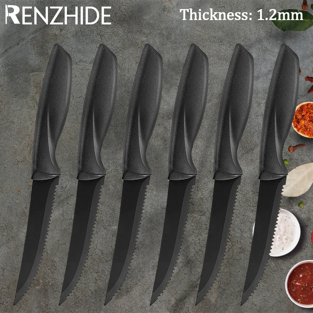 RZD Professional Steak Knife Set Kitchen Tool Plastic Handle Bread Cooking Dinner Tableware Serrated Edge Western Food Knife
RZD Professional Steak Knife Set Kitchen Tool Plastic Handle Bread Cooking Dinner Tableware Serrated Edge Western Food Knife