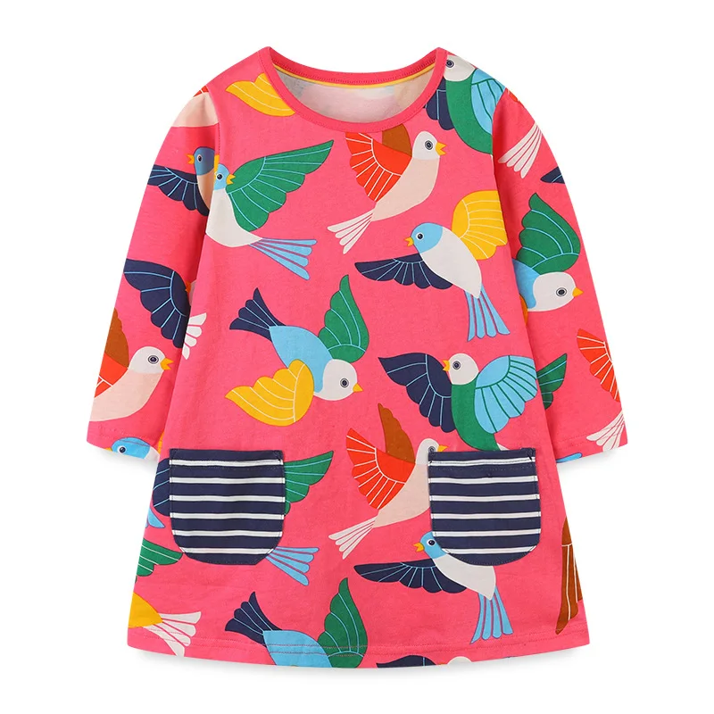 New Girls' Printed Dresses Autumn Little Girl Princess Dress Bird print Children's Casual Wear Clothes Girls European -American
New Girls' Printed Dresses Autumn Little Girl Princess Dress Bird print Children's Casual Wear Clothes Girls European -American