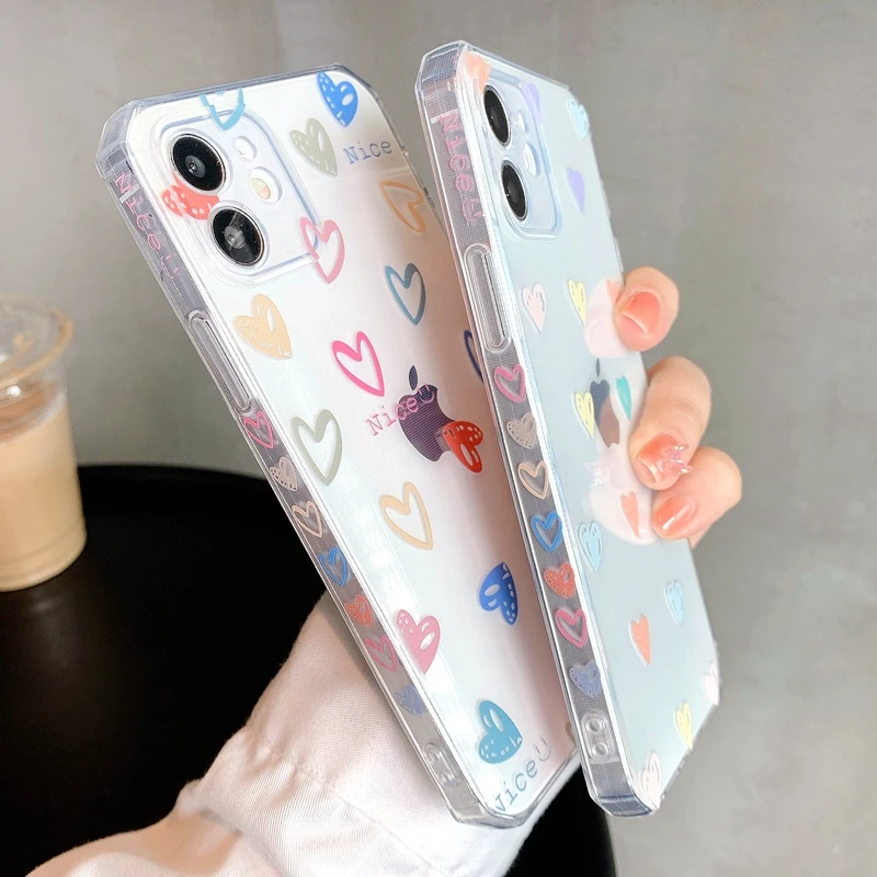 Soft Love Heart Transparent Phone Case For iPhone 11 12 13 Pro Max XS Max X XR 7 8 Plus SE 2020 Bumper Back Cover
Soft Love Heart Transparent Phone Case For iPhone 11 12 13 Pro Max XS Max X XR 7 8 Plus SE 2020 Bumper Back Cover