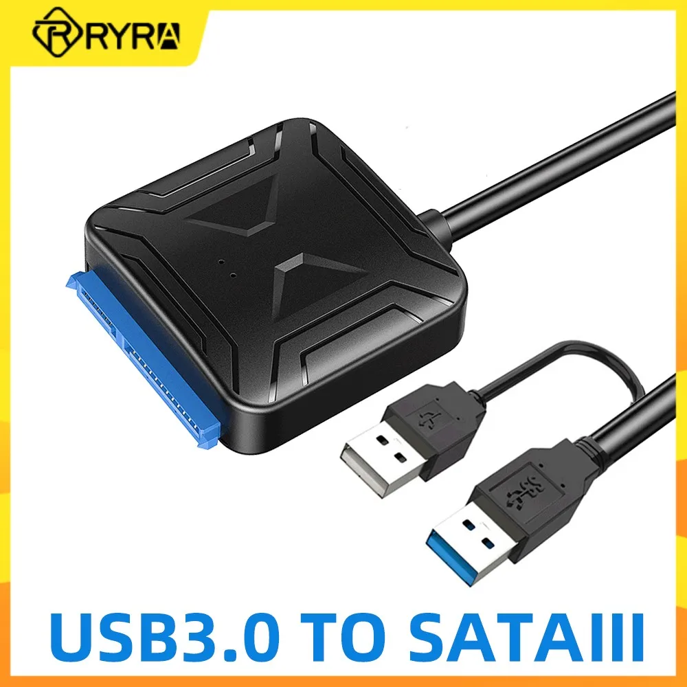 

Переходник для жесткого диска RYRA USB 3,0 на Sata III, кабель-конвертер, поддержка 3,5/2,5 дюйма, внешний адаптер для жесткого диска SSD для Samsung Seagate