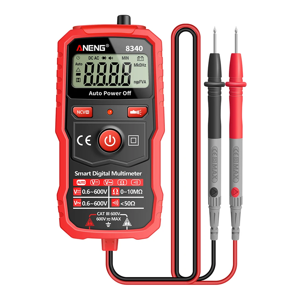 ANENG 8340 Digital Multimeters 1999 Counts Voltmeter Ohm Meter AC/DC Voltage Resistance NCV Tester Pen For Home Circuit Repair
ANENG 8340 Digital Multimeters 1999 Counts Voltmeter Ohm Meter AC/DC Voltage Resistance NCV Tester Pen For Home Circuit Repair