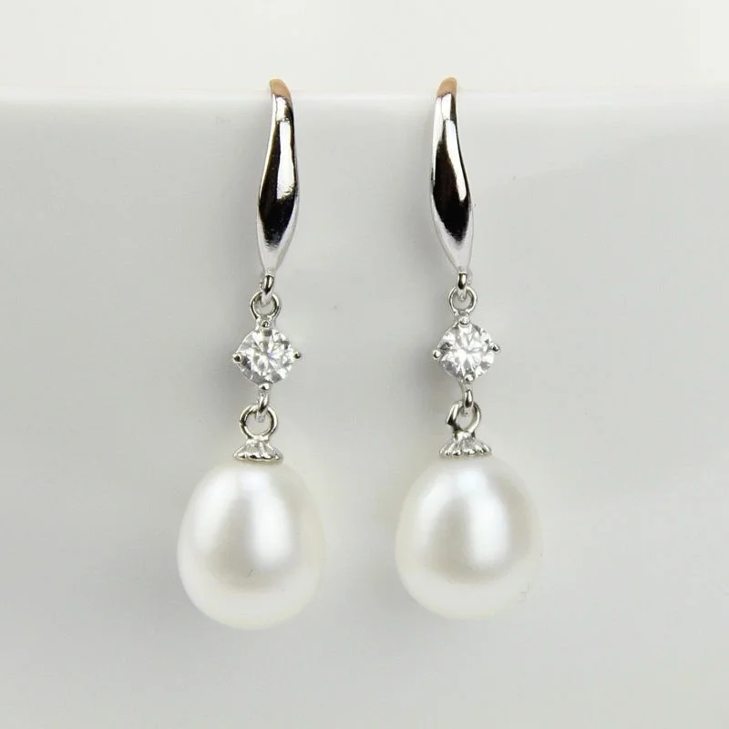 9mm Cultured Natural Freshwater Drop Pearl Earrings with Sterling Silver Dangling,pearl Jewelry for Women
9mm Cultured Natural Freshwater Drop Pearl Earrings with Sterling Silver Dangling,pearl Jewelry for Women