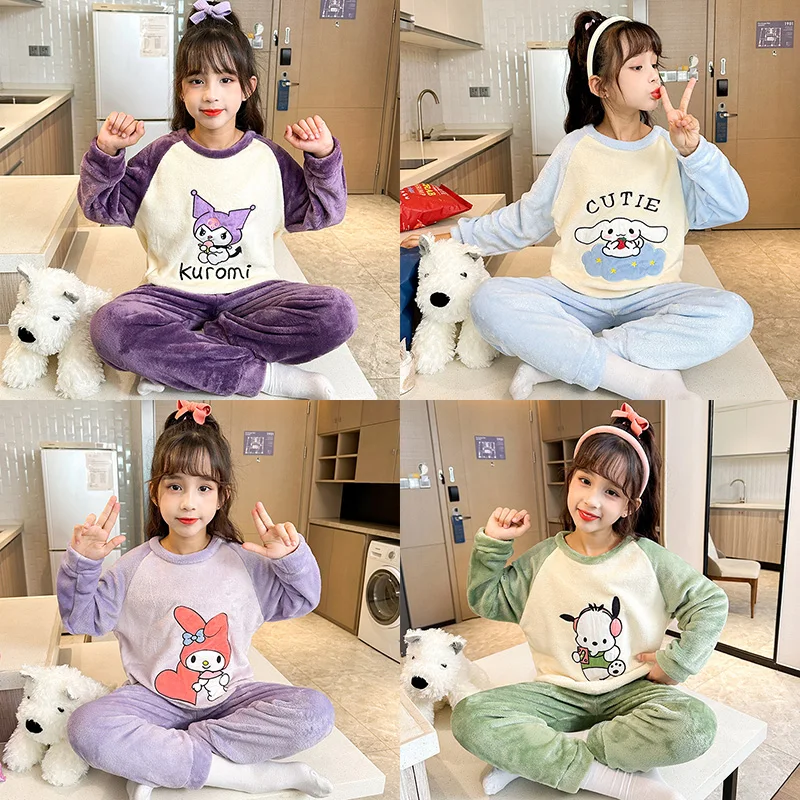 Sanrioed Winter Flannel Children Pajamas Set Cute Anime Kuromi Melody Cinnamoroll Pochacco Boy Girl Warm Sleepwear Kids Homewear
Sanrioed Winter Flannel Children Pajamas Set Cute Anime Kuromi Melody Cinnamoroll Pochacco Boy Girl Warm Sleepwear Kids Homewear