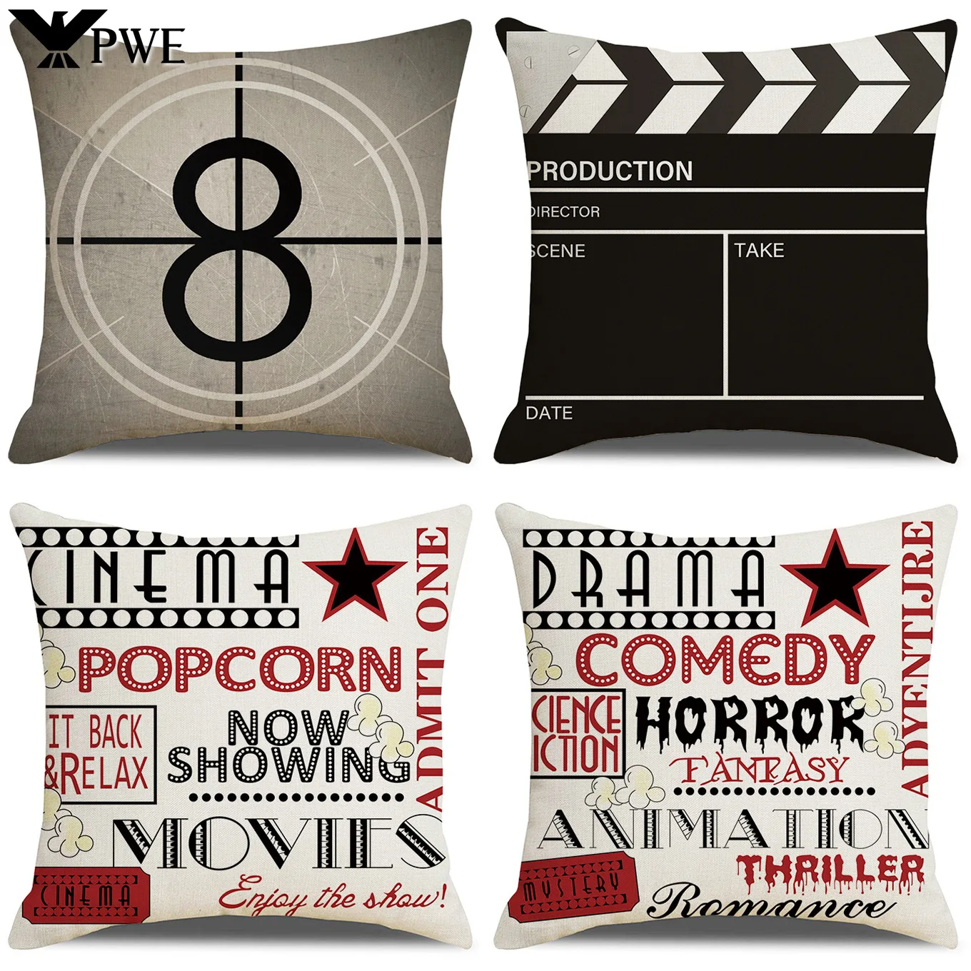 Home decoration Cushion cover Retro movie subtitle Pillow case 45x45cm Pillowcase Linen Throw Pillow cover Sofa Cushion Cover
Home decoration Cushion cover Retro movie subtitle Pillow case 45x45cm Pillowcase Linen Throw Pillow cover Sofa Cushion Cover