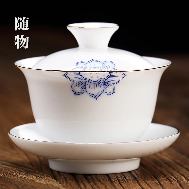 Чайная посуда Gaiwan Chawan набор из чаши для супа китайские кружки кунг-фу фарфоровая