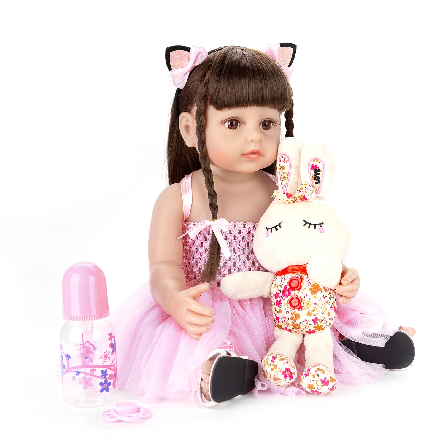 High Quality 55cm Size Soft Siliconen Reborn Toddler Princess Vinyl Adorable Lifelike Baby Bonecas Girl Bebe Doll Bebés Reborns
High Quality 55cm Size Soft Siliconen Reborn Toddler Princess Vinyl Adorable Lifelike Baby Bonecas Girl Bebe Doll Bebés Reborns