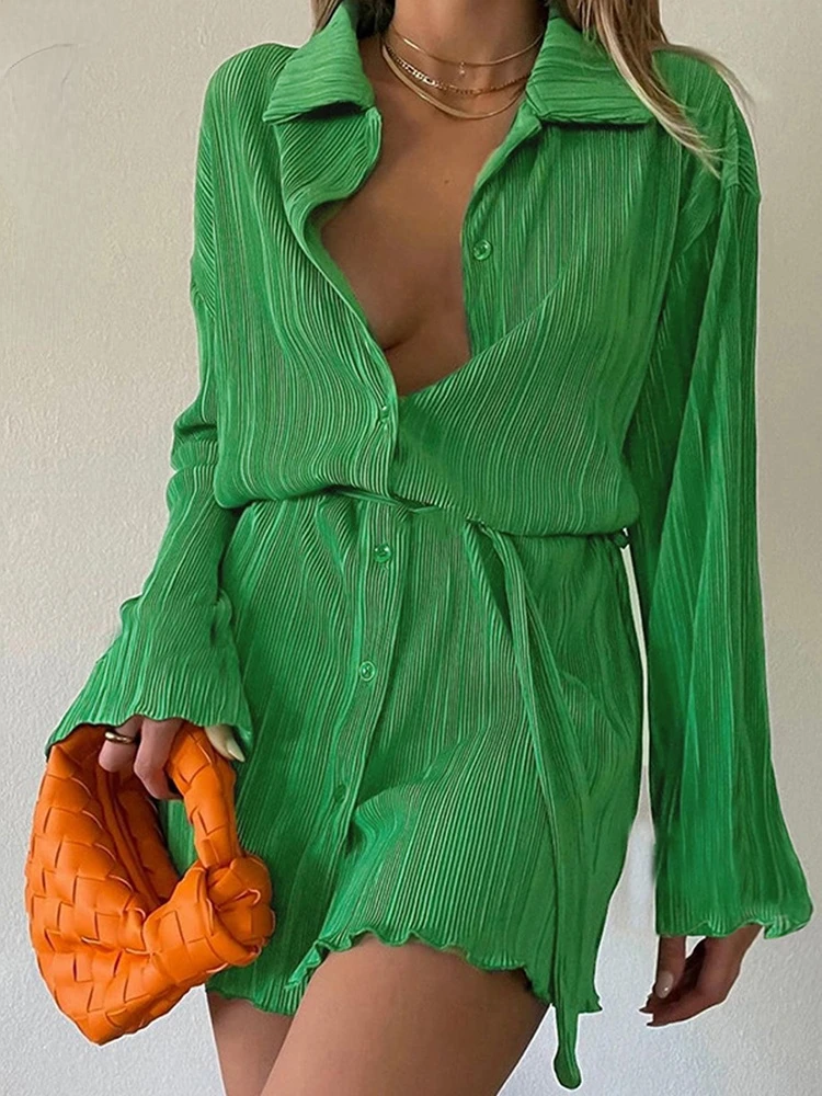 Elegant Single Breasted Shirt Dress for Women Autumn Long Sleeve Button Up Mini Dresses Fashion Outfits Clothes Bodycon Dress
Elegant Single Breasted Shirt Dress for Women Autumn Long Sleeve Button Up Mini Dresses Fashion Outfits Clothes Bodycon Dress