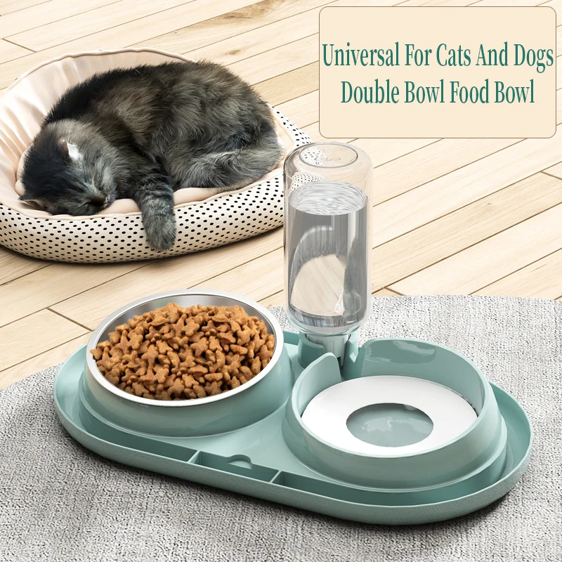 Pet Cat Bowl Automatic Feeder 6-in-1 Stainless Steel Food Bowl With Water Fountain Double Bowl Raised Stand Dish Bowls For Cats
Pet Cat Bowl Automatic Feeder 6-in-1 Stainless Steel Food Bowl With Water Fountain Double Bowl Raised Stand Dish Bowls For Cats