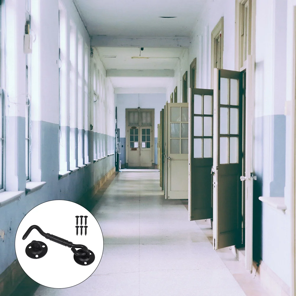 Sticky Hooks Hanging Lock Door Buckle Black Hooks Hanging Rolling Wood Door Locks Sliding Wood Steel Barn Door Lock Window Hook
Sticky Hooks Hanging Lock Door Buckle Black Hooks Hanging Rolling Wood Door Locks Sliding Wood Steel Barn Door Lock Window Hook