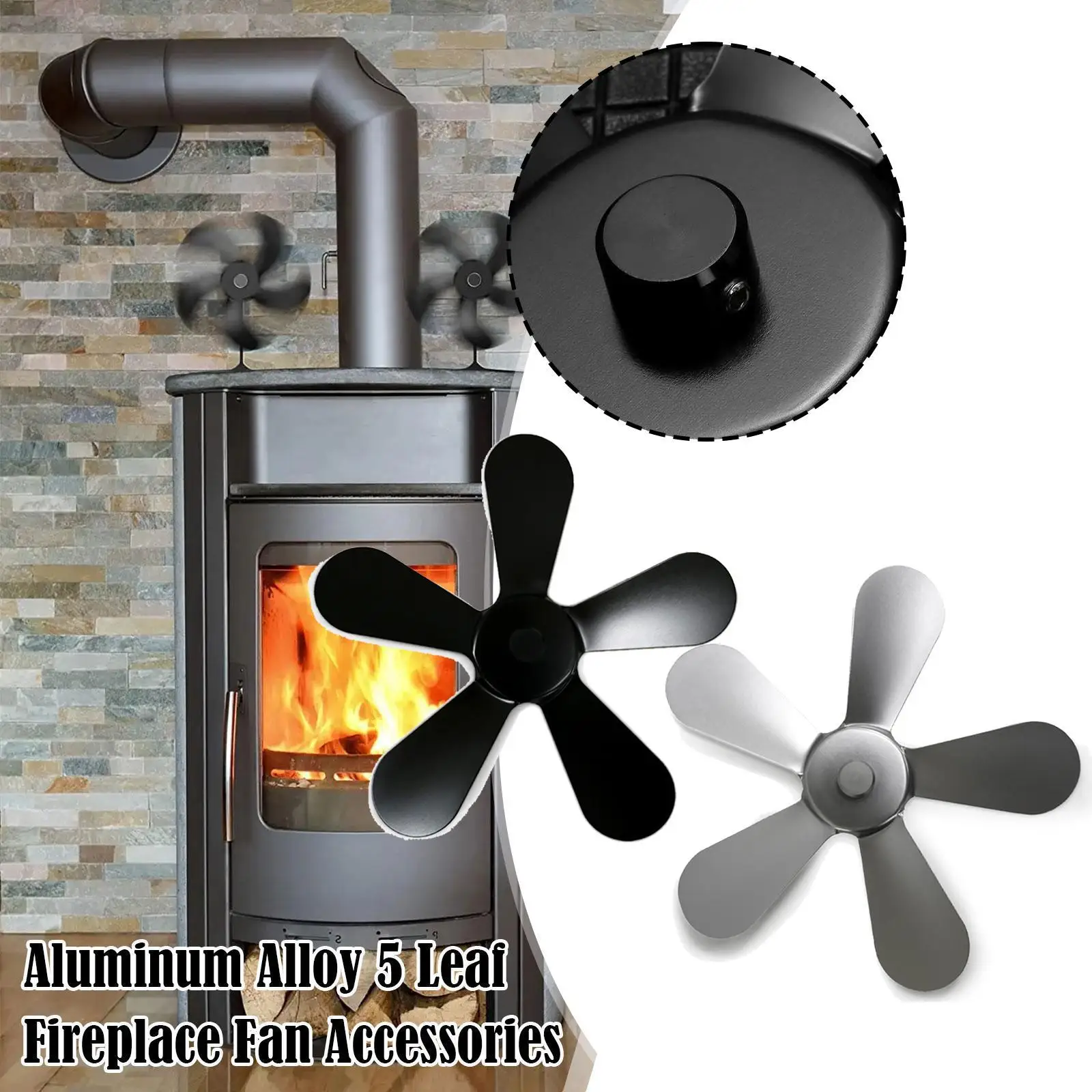 Fireplace Fan Replacement 5 Blades Aluminum Alloy Low Noise Blade Winter Wood Log Burning Heat Distribution Stove Fan Blade
Fireplace Fan Replacement 5 Blades Aluminum Alloy Low Noise Blade Winter Wood Log Burning Heat Distribution Stove Fan Blade