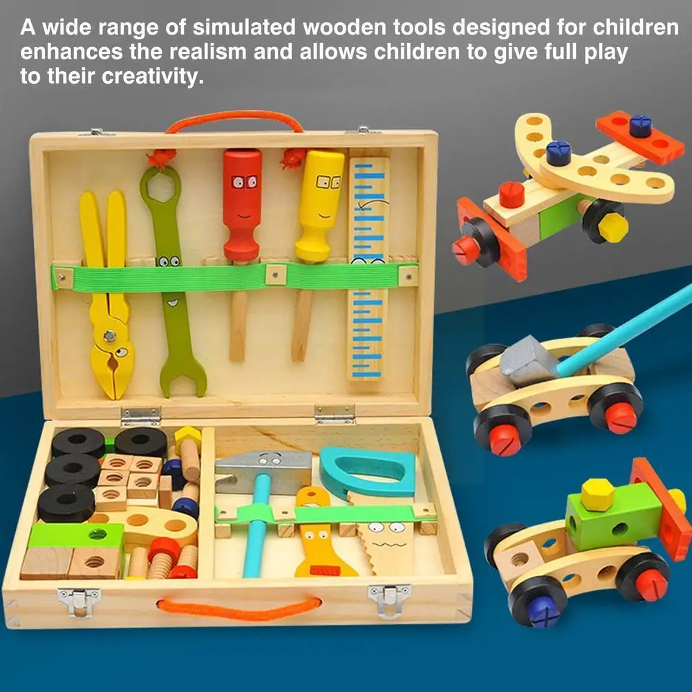 Wooden Kids Diy Tool Kit Educational Toys Simulation Repair Boy Tools Toys Plane Gifts Learning Puzzle Homemade Toy Enginee V1x7
Wooden Kids Diy Tool Kit Educational Toys Simulation Repair Boy Tools Toys Plane Gifts Learning Puzzle Homemade Toy Enginee V1x7
