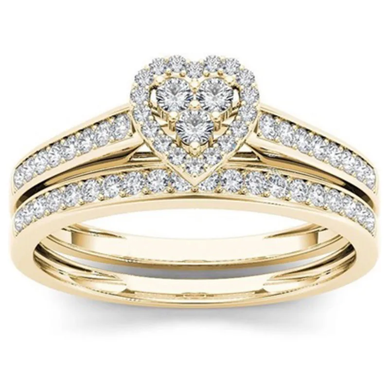 2pcs/set Embellish With White Crystal Cubic Zirconia CZ Stone Rings For Women Wedding Band Fashion Jewelry Banquet Party Gift
2pcs/set Embellish With White Crystal Cubic Zirconia CZ Stone Rings For Women Wedding Band Fashion Jewelry Banquet Party Gift