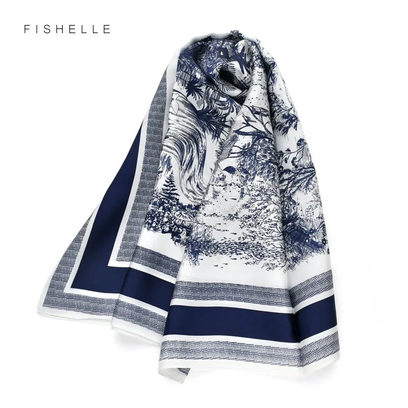 202 new navy blue scarf women 100% natural silk bandana luxury real silk 90cm square hijab scarves ladies spring autumn 
202 new navy blue scarf women 100% natural silk bandana luxury real silk 90cm square hijab scarves ladies spring autumn