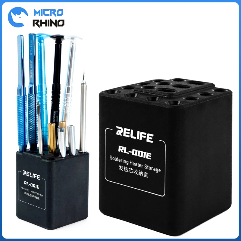 

RELIFE RL-001E Soldering Heater Repair Storage for 210 / 110 / 115 / 105 / 245 / 235 / T12/T13/TS1200/TS1300 Heating Element