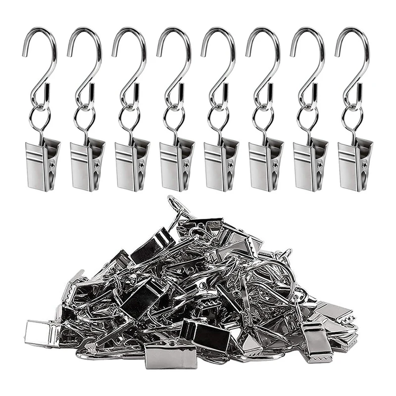 150 PCS Metal S Hook With Hook For Curtain Photos Home Decoration Outdoor Party Wire Holder,A
150 PCS Metal S Hook With Hook For Curtain Photos Home Decoration Outdoor Party Wire Holder,A