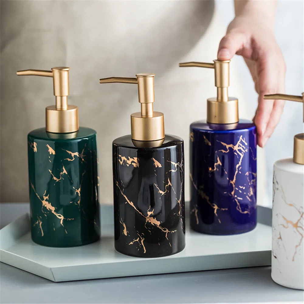 310ml Ceramic Soap Dispenser Bathroom Shampoo Bottle Hand Washing Hair Conditioner Marbled Bottles Containers for Cosmetics
310ml Ceramic Soap Dispenser Bathroom Shampoo Bottle Hand Washing Hair Conditioner Marbled Bottles Containers for Cosmetics