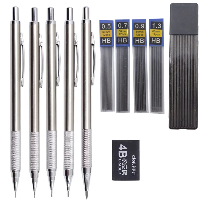Механический карандаш из нержавеющей стали 2B HB черного цвета
Механический карандаш из нержавеющей стали 2B HB черного цвета