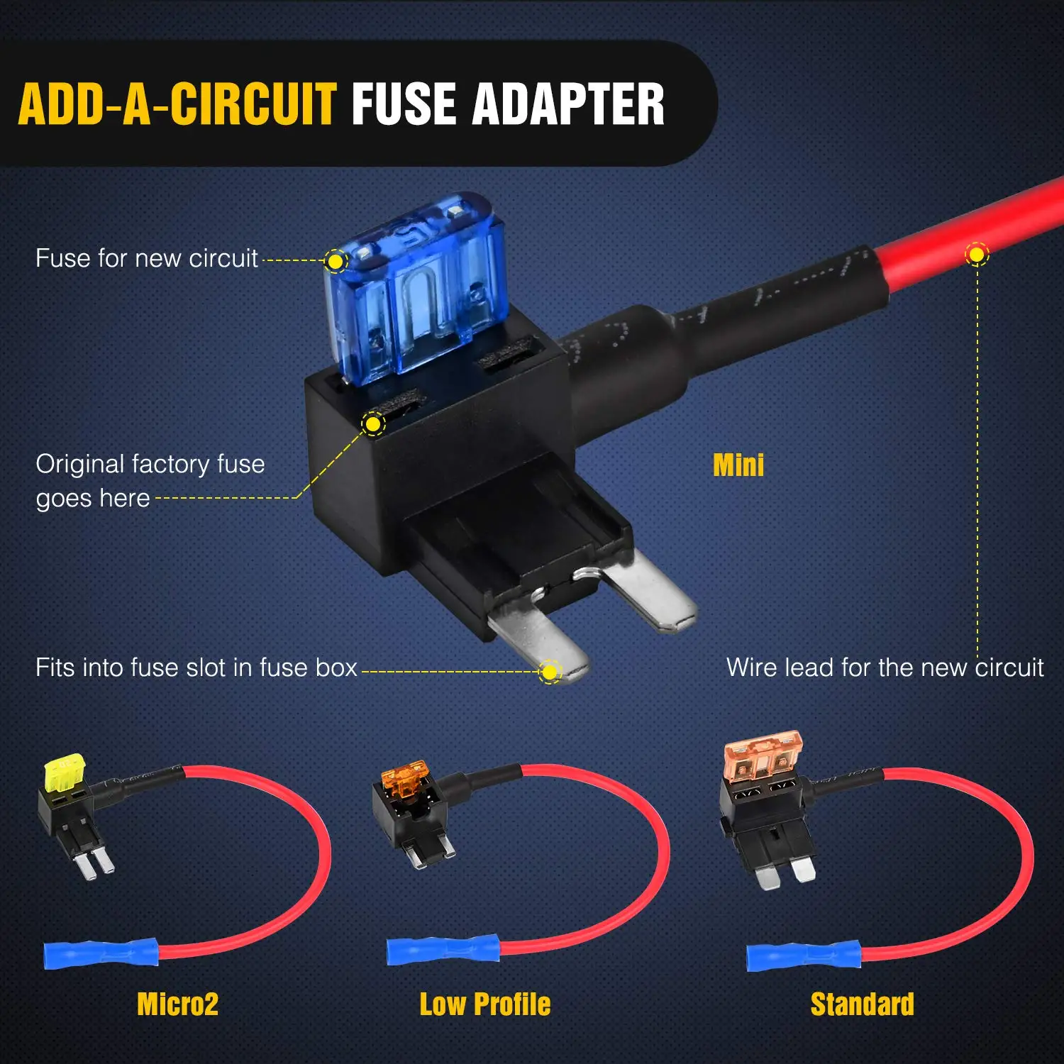 12V Fuse Connector ATO ATC ATM APM Dual Slot Fuse Holder Automotive Additional Circuit Low Profile Mini Blade Breakout
12V Fuse Connector ATO ATC ATM APM Dual Slot Fuse Holder Automotive Additional Circuit Low Profile Mini Blade Breakout