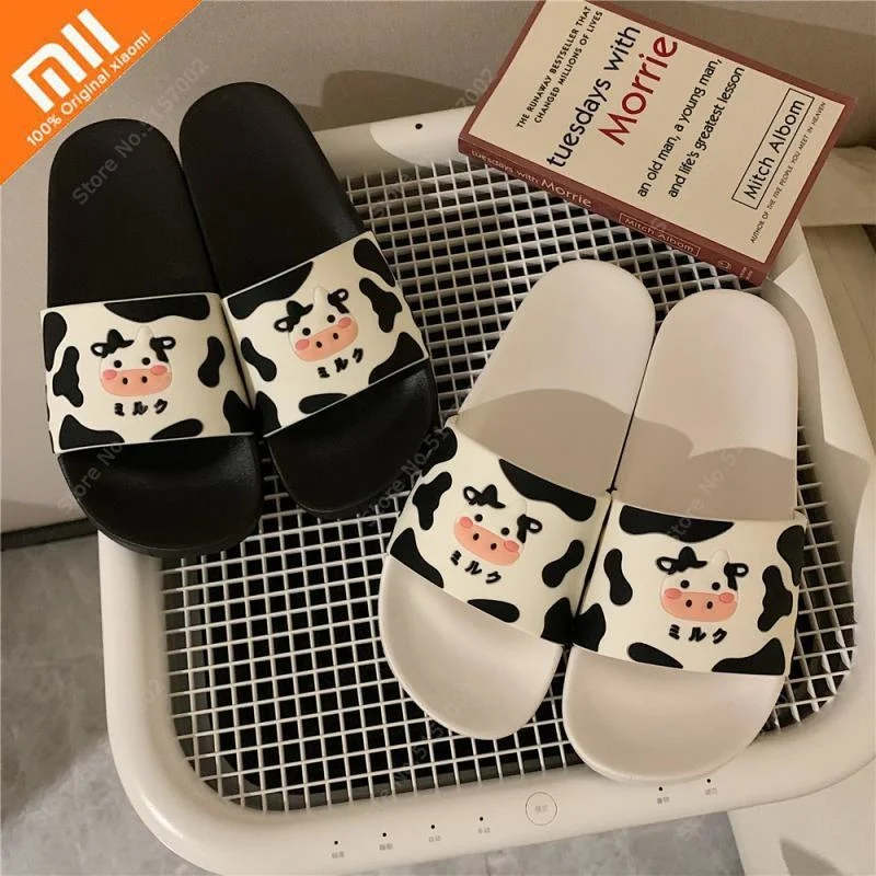 Xiaomi women cartoon slippers cute cow shoes ladies shower bathroom slipper soft pvc white color black female home slides
Xiaomi women cartoon slippers cute cow shoes ladies shower bathroom slipper soft pvc white color black female home slides