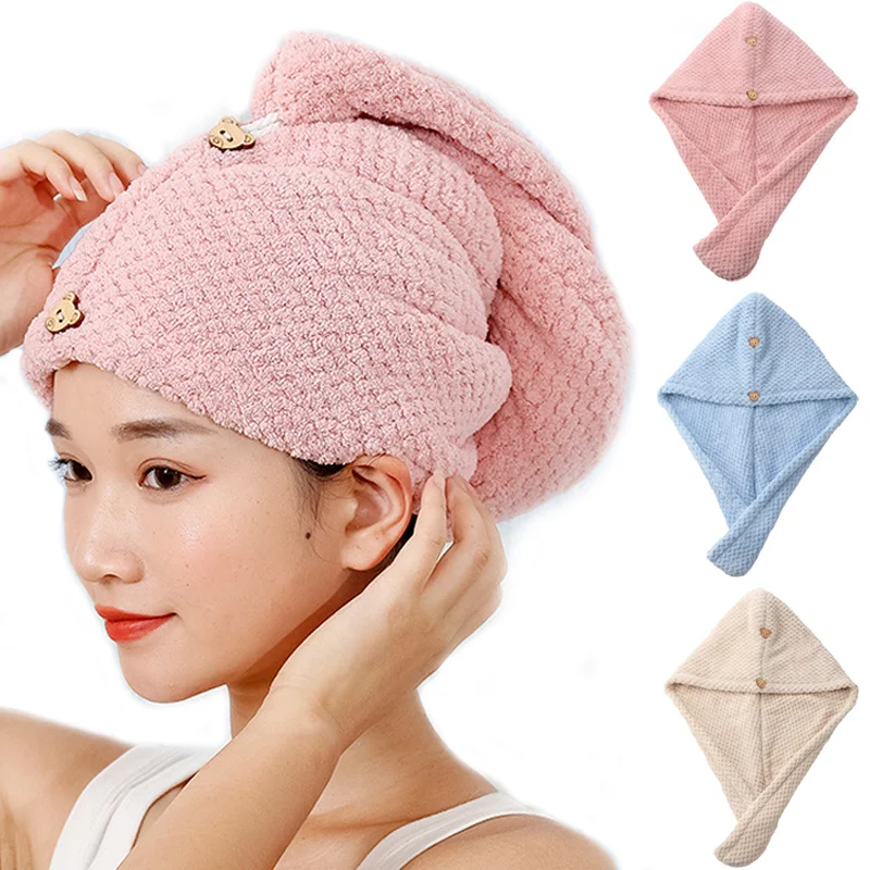 Coral Fleece Drying Cap Women Hair Drying Hat Bathroom Microfiber Towel Rapid Drying Hair Towel Shower Cap Lady Turban Head Wrap
Coral Fleece Drying Cap Women Hair Drying Hat Bathroom Microfiber Towel Rapid Drying Hair Towel Shower Cap Lady Turban Head Wrap