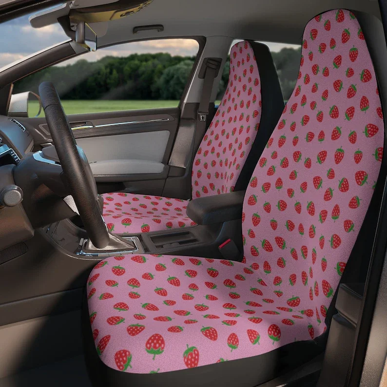 Pink Strawberry Car Seat Covers For Vehicle, Car Seat Cover for Women. Strawberry Print Car Seat Cover
Pink Strawberry Car Seat Covers For Vehicle, Car Seat Cover for Women. Strawberry Print Car Seat Cover