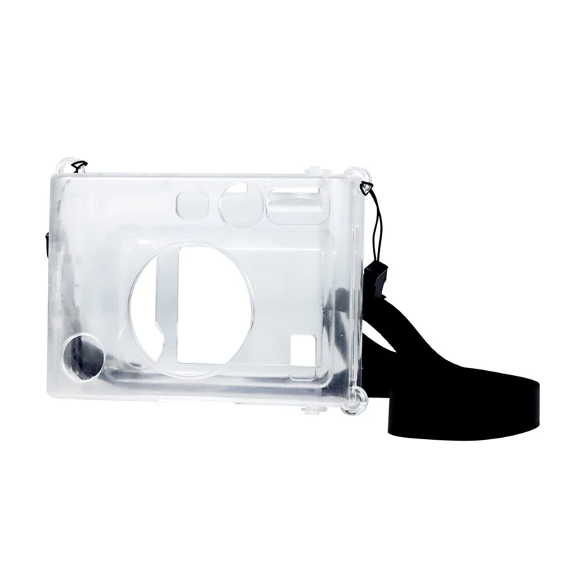 

Кристальный прозрачный защитный чехол, сумка, наплечный ремень для камеры с ремешком для аксессуаров Fujifilm Mini EVO