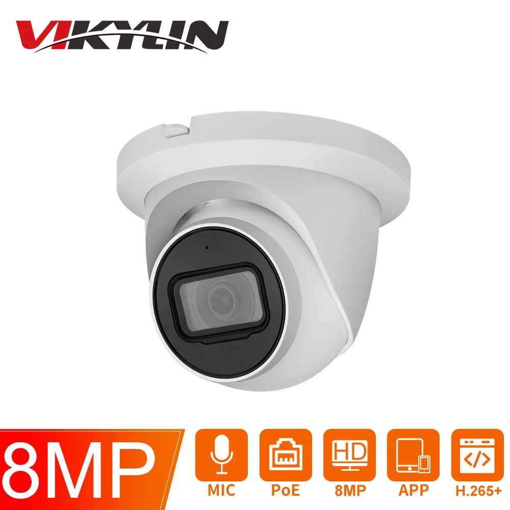 Vikylin IP Camera Starlight 8MP 4K Replace Dahua IPC-HDW2831TM-AS-S2 IPC 265 Built-in Mic Security Surveillance Camera APP
Vikylin IP Camera Starlight 8MP 4K Replace Dahua IPC-HDW2831TM-AS-S2 IPC 265 Built-in Mic Security Surveillance Camera APP
