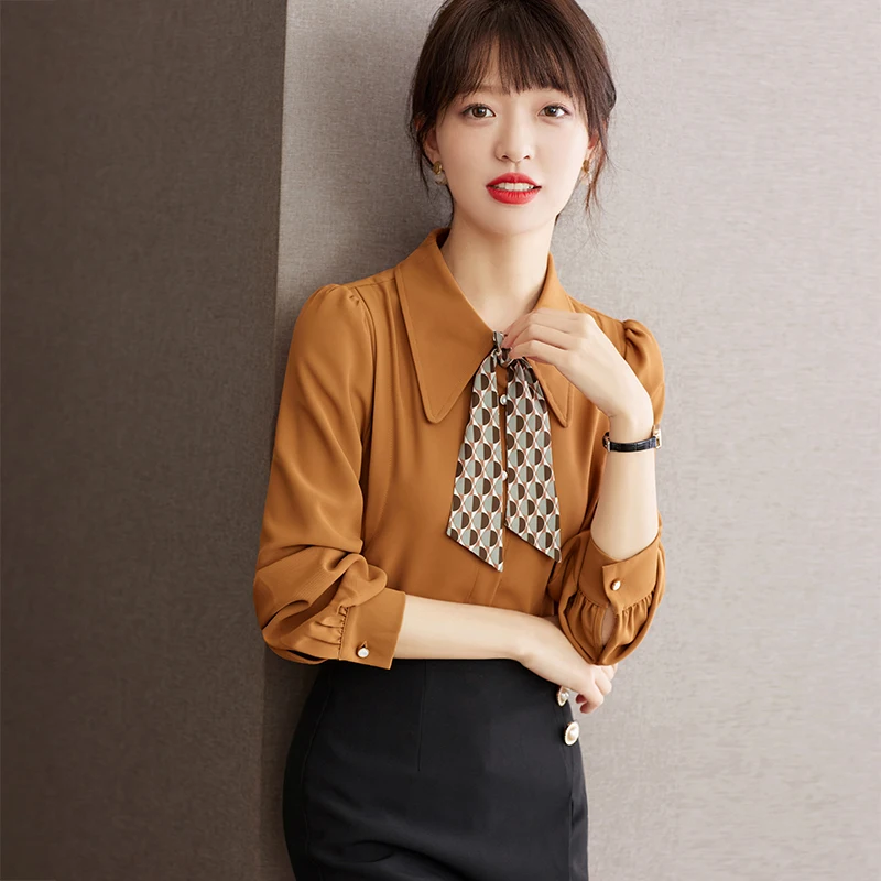 Solid Women's Shirts Summer 2023 New Chiffon Blouses Loose Casual Long Sleeves Tops Bow Ladies Clothing YCMYUNYAN
Solid Women's Shirts Summer 2023 New Chiffon Blouses Loose Casual Long Sleeves Tops Bow Ladies Clothing YCMYUNYAN