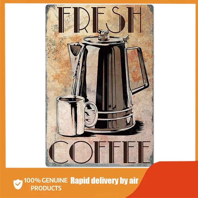 Original Vintage Design Coffee Tin Metal Wall Art Sign, Tinplate Wall Decoration for Coffee Corner / Kitchen / Cafe vintage
Original Vintage Design Coffee Tin Metal Wall Art Sign, Tinplate Wall Decoration for Coffee Corner / Kitchen / Cafe vintage