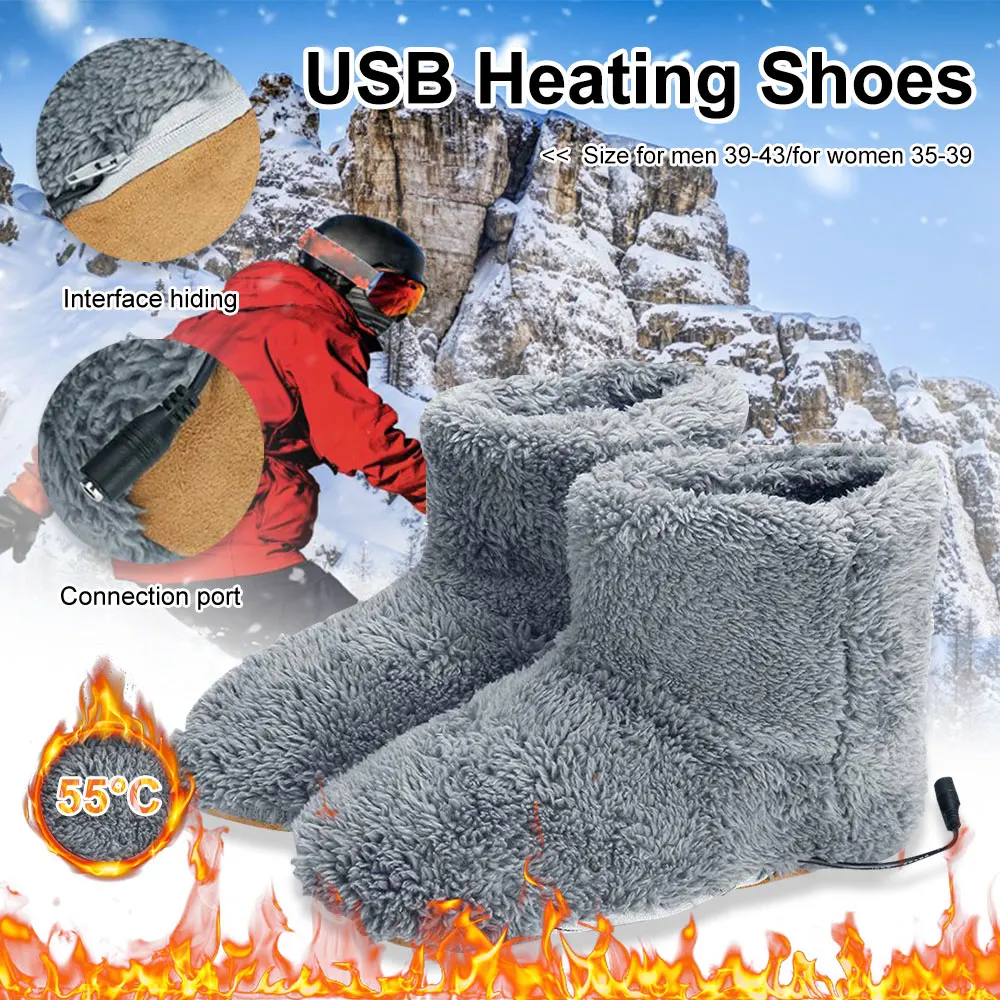 Winter Warm Snow Boots Plush Electric Heated Shoes Foot Warmer USB Electric Warm Shoes Outdoor Heating Shoes For Women Men
Winter Warm Snow Boots Plush Electric Heated Shoes Foot Warmer USB Electric Warm Shoes Outdoor Heating Shoes For Women Men