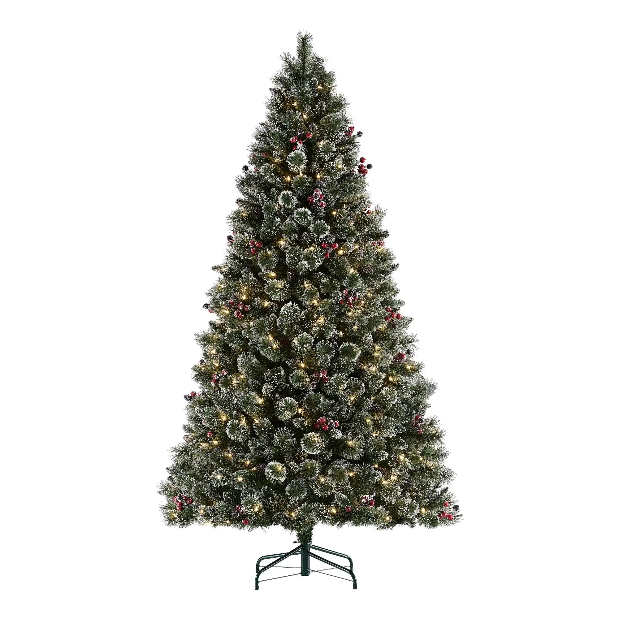 7.5 ft Pre-Lit Glittering Frost Pine Artificial Christmas Tree, 350 LED, Green, by Holiday Time
7.5 ft Pre-Lit Glittering Frost Pine Artificial Christmas Tree, 350 LED, Green, by Holiday Time