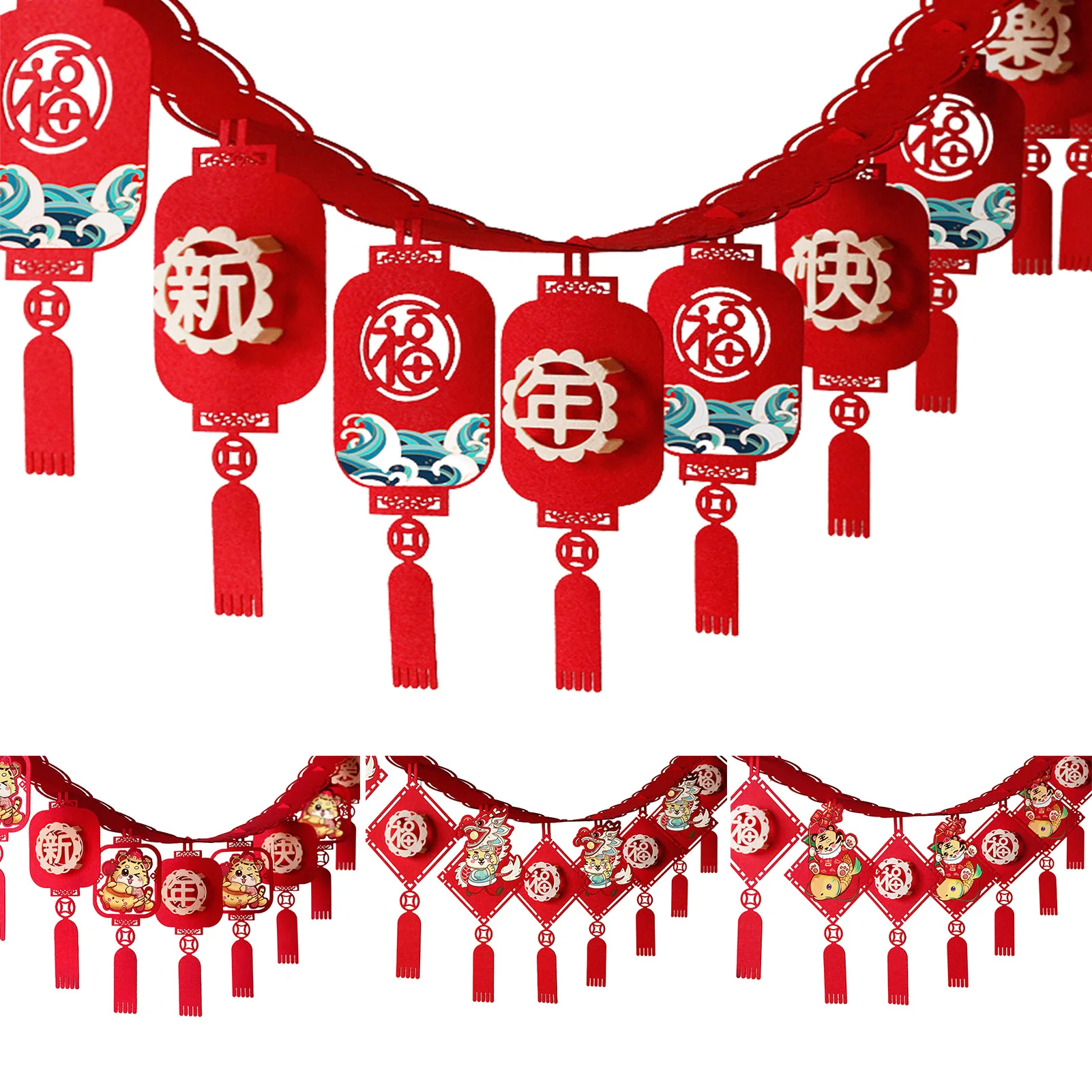 2022 Chinese New Year Banner 3D Red Lantern Hanging Ornament Spring Festival Decoration Year Of The Tiger Party Pendants
2022 Chinese New Year Banner 3D Red Lantern Hanging Ornament Spring Festival Decoration Year Of The Tiger Party Pendants