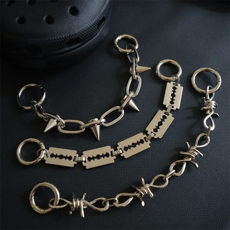 New Designer Metal Shoe Chain Hip Hop Punk Pendant Buckle For Clog Shoes Unisex Sports Shoes Chain Party Jewelry Gift
New Designer Metal Shoe Chain Hip Hop Punk Pendant Buckle For Clog Shoes Unisex Sports Shoes Chain Party Jewelry Gift